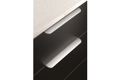 Greep edge round alu RVS look ba 2x80mm L 200mm